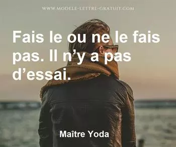 Citation de Maître Yoda