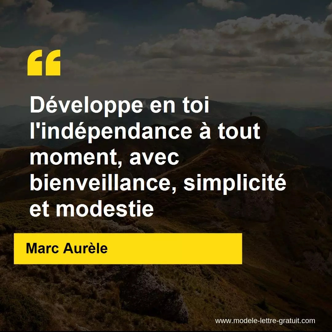 Developpe En Toi L Independance A Tout Moment Avec Marc Aurele