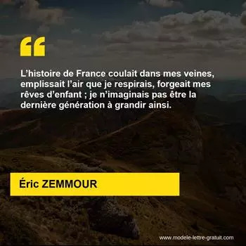 Citation de Éric ZEMMOUR