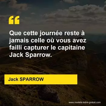 Citation Jack SPARROW