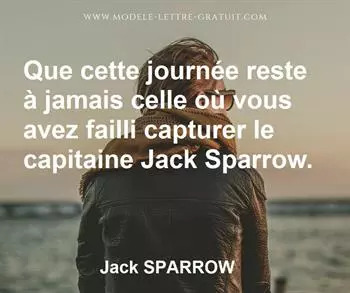 Citation de Jack SPARROW