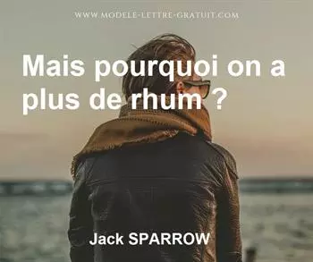 Citation de Jack SPARROW