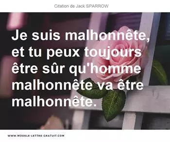 Citations Jack SPARROW