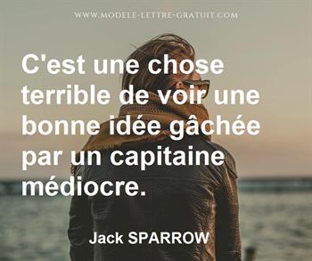 Citation de Jack SPARROW