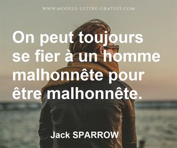 Citation de Jack SPARROW