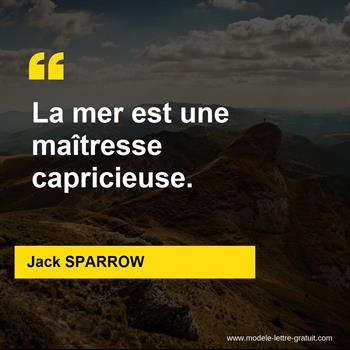Citation Jack SPARROW