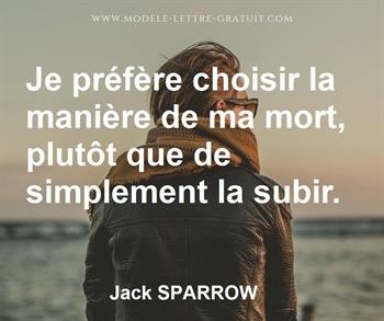 Citation de Jack SPARROW