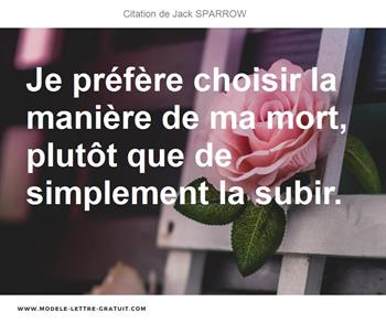 Citations Jack SPARROW