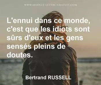 Citation de Bertrand RUSSELL