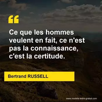 Citation Bertrand RUSSELL