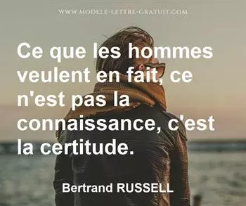 Citation de Bertrand RUSSELL