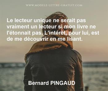 Citation de Bernard PINGAUD
