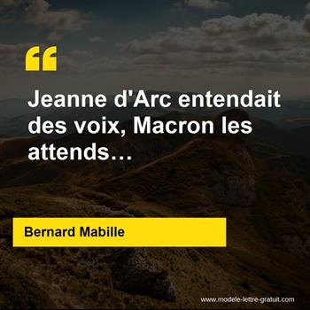 Citation de Bernard Mabille