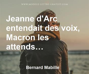 Jeanne D Arc Entendait Des Voix Macron Les Attends