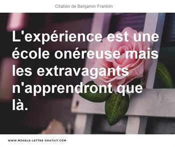 Citations Benjamin Franklin