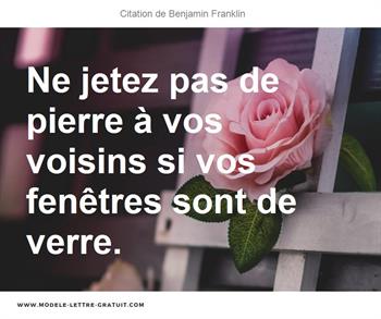 Citations Benjamin Franklin