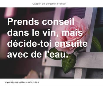 Citations Benjamin Franklin