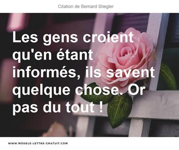 Citations Bernard Stiegler