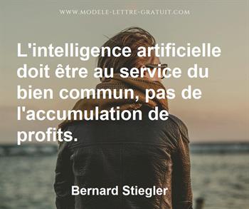 Citation de Bernard Stiegler
