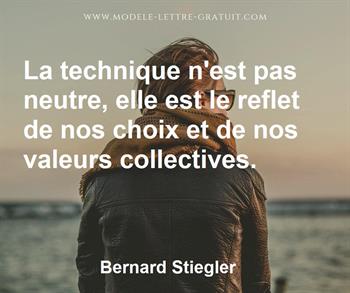 Citation de Bernard Stiegler