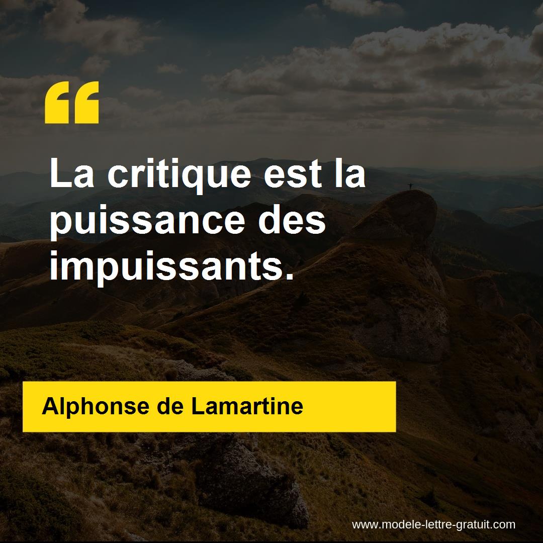 La Critique Est La Puissance Des Impuissants