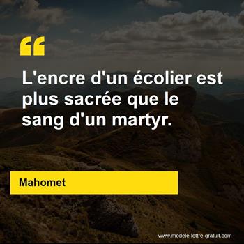 Citation de Mahomet