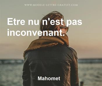 Citation de Mahomet