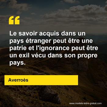 Citation de Averroès