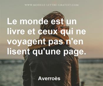 Citation de Averroès