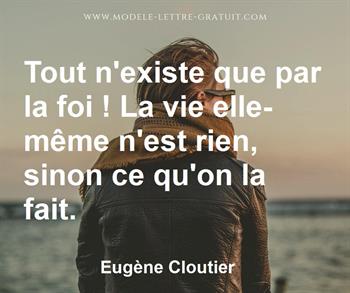 Citation de Eugène Cloutier