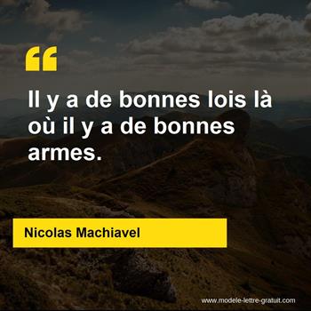 Citation de Nicolas Machiavel