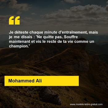 Citation Mohammed Ali