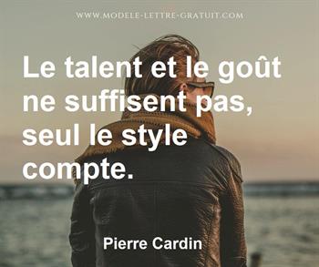 Citation de Pierre Cardin