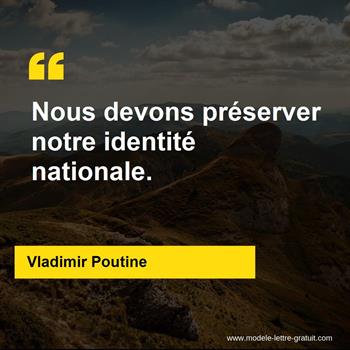 Citation Vladimir Poutine
