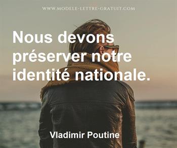 Citation de Vladimir Poutine
