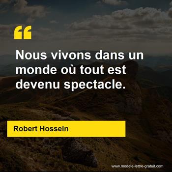 Citation Robert Hossein