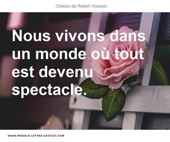 Citations Robert Hossein