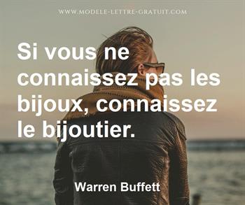 Citation de Warren Buffett