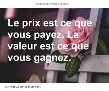 Citations Warren Buffett