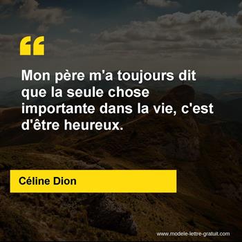 Citation de Céline Dion