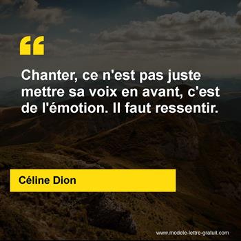 Citation de Céline Dion