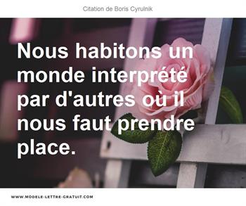Citations Boris Cyrulnik