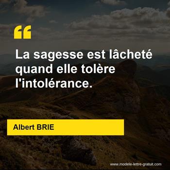 Citation de Albert BRIE