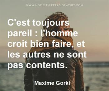 Citation de Maxime Gorki
