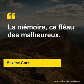 Citation de Maxime Gorki