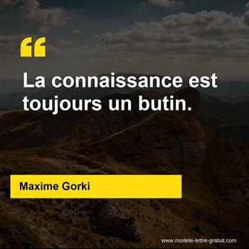 Citations Maxime Gorki