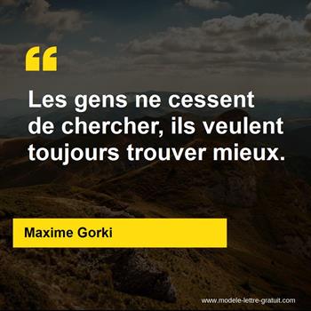 Citation de Maxime Gorki