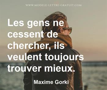 Citation de Maxime Gorki