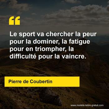 Citation de Pierre de Coubertin