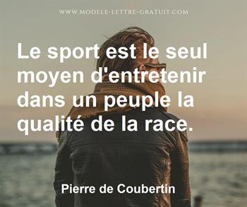 Citation de Pierre de Coubertin